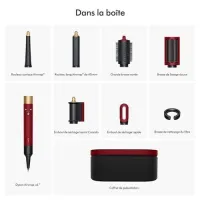 Dyson BOUCLEUR multi-styler Airwrap ID red velvet-Straight+Wavy - Bluetooth -1300W- 7 accessoires