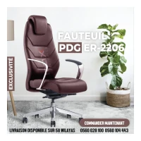 FAUTEUIL OPÉRATEUR - MODERNE - PDG - CUIR SYNTHETIQUE - ER-2206