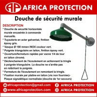 Douche de sécurité murale