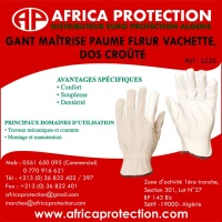 GANT MAÎTRISE PAUME FLEUR VACHETTE, DOS CROÛTE