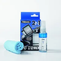 NETTOYANT ECRAN 2 EN 1 FELLOWES (50 ML) + CHAMOISINE