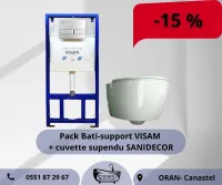 PACK BATI-SUPPORT + CUVETTE SUSPENDU