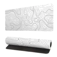Mouse Pad White Topographic Contour 500-1000-2Mm