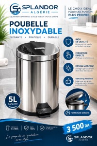 Poubelle inox 5 Litres