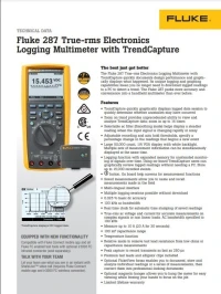 FLUKE TRUE-RMS ELETRONIC LOGGING MULTIMETRE