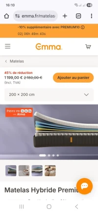 Matelas emma 
