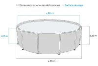 Piscine tubulaire ronde Intex Ultra XTR 4,88 x 1,22m