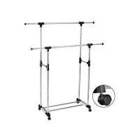 Tringle À Double Barres En Inox Cintre-Double - Pole - 30 Kg - Argent