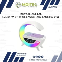 HAUT PARLEUR RGB ALARM FM BT TF USB AUX CHARG SANS FIL 