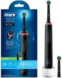 Brosse À Dents Électrique Oral-B PRO3 3000 Black Édition + 1 Brossette Offerte