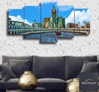 لوحة زخرفية عصرية من الزجاج لوحة إسلامية Cadre Décoratif Moderne En Verre 5 Pies Tableau islamic