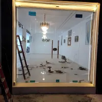 Vitrine en verre trempé 