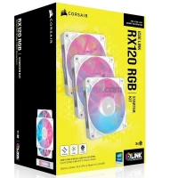 CORSAIR RX120 RGB - KIT DE DÉMARRAGE -3 FANS - TRIPLE VENTILATEURS - 120MM PWM - ICUE - LINK -WHITE 
