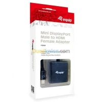 EQUIP ADAPTER 133434 - MINI DISPLAYPORT MALE TO HDMI FEMALE - DP 1.1 - 1920 x 1080 - BLACK 