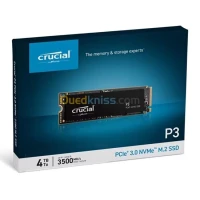 CRUCIAL P3 4TO M.2 - DISQUE DURE SSD NVME - PCI EXPRESS X4 - GEN3 SSD INTERNE - JUSQU'À 3500MOS 