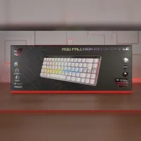 ASUS ROG FALCHION RX LOW PROFILE - CLAVIER GAMING - USB - BLUETOOTH - 2.4 GHZ - RGB AURA - WHITE