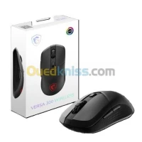 MSI VERSA 300 - SOURIS SANS FIL - 8000 DPI - 1000 HZ - 6 BOUTONS - LATENCE 1MS - RGB - BLACK