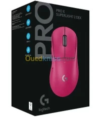 LOGITECH G PRO X SUPERLIGHT 2 DEX - SOURIS GAMING PRO SANS FIL - 44 000 DPI - USB-C - PC & MAC-PINK 