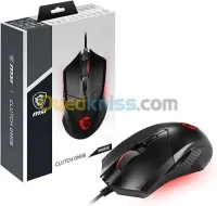 MSI CLUTCH GM08 - SOURIS GAMING FILAIRE AMBIDEXTRE - CAPTEUR OPTIQUE - 4200 DPI - 6 BOUTONS - BLACK