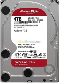 WD RED PLUS NAS WARE 6 TB - DISQUE DUR HDD 3.5 - 5400 RPM CLASS SATA 6 GBS - 256MB CACHE - WD60EFPX