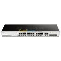 D-LINK DGS-1210-28 - SWITCH 28 PORTS GIGABIT - MANAGEABLE SMART - VLAN - QoS - RACKABLE - 56 GBPS