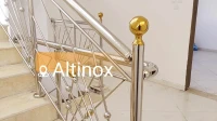 Rampe d'escalier en inox