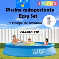 Piscine autoportante Easy Set 244x61cm avec Pompe De filtration | Intex