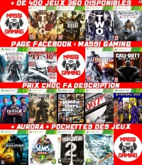 INSTALLATION JEUX XBOX 360 (PRIX CHOC FA DESCRIPTION)