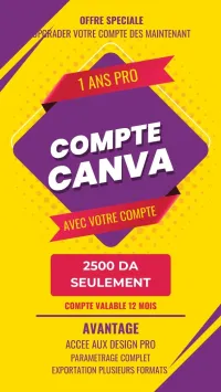 Compte canva pro 12 mois