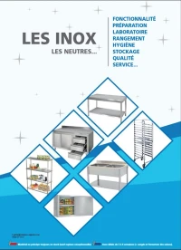 RAYONNAGE EN INOX TABLE DE TRAVAIL EN INOX PLONGE EN INOX CHARIOT EN INOX 