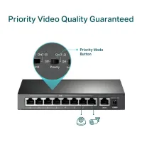 Switch Tp-Link TL-SF1009P 9 ports 10/100Mbps Avec 8 ports PoE+