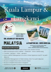 Voyage organisé en Malaisie le mois de Août Kuala Lumpur et LangKawi