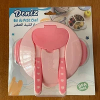 Bol Premium Bébé avec Couvercle & Compartiments, Set Repas ,Bol Silicone Antidérapant