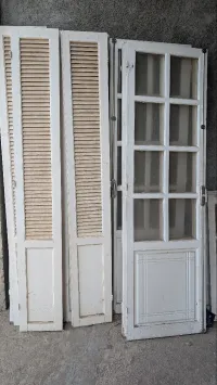 Lot fenêtres porte fenêtre et volets en Bois 