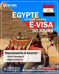 E-Visa Egypte Touristique تأشيرة مصر الإلكترونية السياحية (خطاب ضمان أمني)