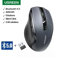UGREEN Souris sans Fil Bluetooth Ergonomique, Silencieuse, 4000 DPI, 6 Boutons
