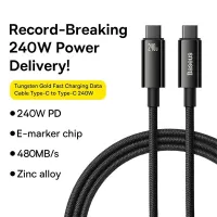 Baseus Câble type C PD3.1 240W 5A supercharge pour MacBook, Realme, Samsung S23, Huawei