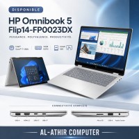 HP OmniBook 5 Flip 2-en-1 14-fp0023dx Intel Core 7 150U | 16 Go RAM LPDDR5 | 512 Go SSD NVMe | Écran 14" Tactile 2K IPS Multi-Touch | Windows 11)