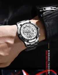 UTHAI-Montre à quartz étanche pour homme luxe légères acier inoxydable collection 2024