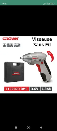 Crown visseuse 3.6v valise ct22023