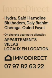 Cherche location Alger Dely brahim