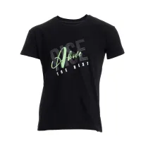 T-SHIRT HOMME DEPART NOIR 100% COTON PRINT