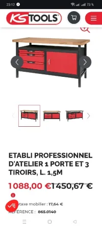 Établie de travaille 