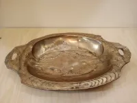 Corbeille à pain ancienne ou à fruits en laiton très décoratif