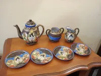 7 pièces d'un service à thé / café en porcelaine fine Japonais  