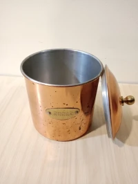 Ancien Pots en cuivre vintage pour Sucre