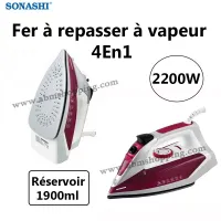 GRANTIE produit 2 ans Fer à repasser à vapeur 4En1 2200W | SONASHI
