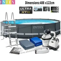 Piscine hors-sol ronde ultra xtr frame 488x122cm | Intex