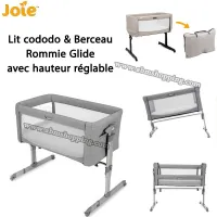 Lit cododo & Berceau Rommie Glide avec hauteur réglable pour bébé | Joie