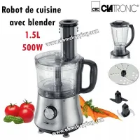 Robot de cuisine avec blender 1,5L 500W Clatronic